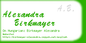 alexandra birkmayer business card